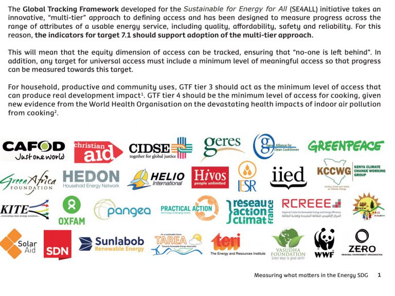 Measuring what matters in the Energy SDG