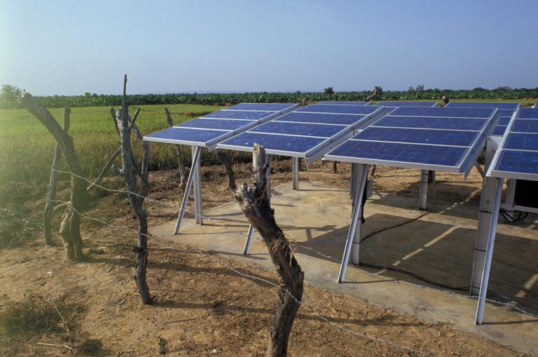 A solar-powered mini-grid in rural Mali. Photo: Curt Carnemark, World Bank.